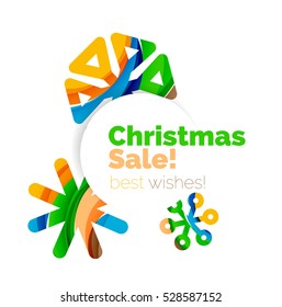 Christmas and New Year sale banner. Vector illustration