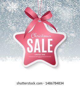 Christmas and New Year Sale Gift Voucher, Discount Coupon Template Vector Illustration EPS10
