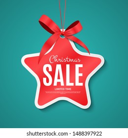 Christmas and New Year Sale Gift Voucher, Discount Coupon Template Vector Illustration EPS10