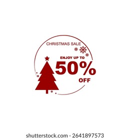 Christmas and New Year Sale labels set. Sale Banner vector stock illustration, Winter holiday decoration