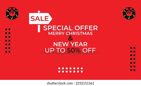 christmas and New Year Sale special offer banner