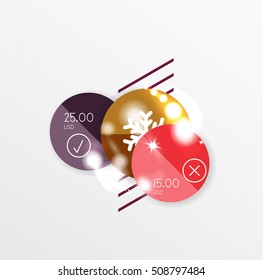 Christmas and New Year sale sticker templates, vector illustration