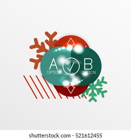 Christmas and New Year sale sticker templates, vector illustration