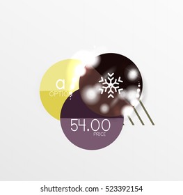Christmas and New Year sale sticker templates, vector illustration