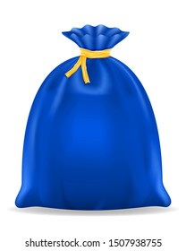 christmas new year santa claus bag for gifts stock vector illustration isolated on white background