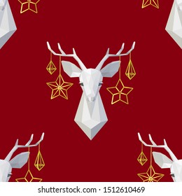 Christmas and New Year Scandinavian Style Seamless Pattern