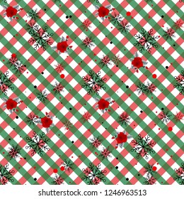 Christmas and New Year Scottish Woven Tartan Plaid Seamless Pattern eps10