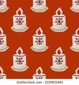 Christmas new year seamless in abstract style. Vector cartoon seamless pattern. Winter background. White background. Vintage retro. Abstract art background vector. Decorative print.