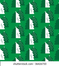 Christmas and New year  seamless background with fir tree