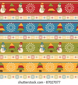 Christmas and New Year seamless background