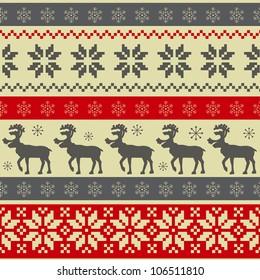 Christmas and New Year seamless pattern