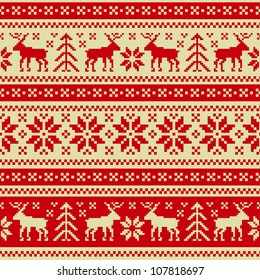 Christmas and New Year seamless pattern