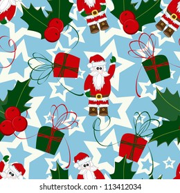 Christmas and New Year seamless pattern