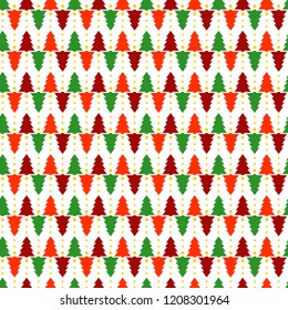 Christmas and New Year seamless pattern. Christmas tree
