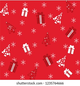 Christmas and New Year seamless pattern. Merry christmas wallpaper. Vector illustration