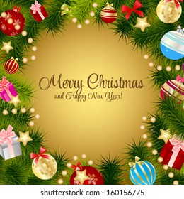 Christmas and New Year seamless pattern background. vector illustration