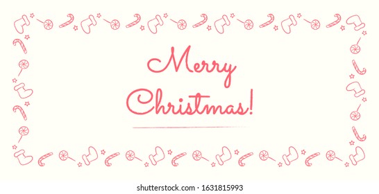 Christmas New Year Seamless Pattern Wreath Rectangle Decorative Holiday Elements for Greeting Card Sale Special Offer Banner