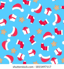 Christmas and New Year seamless pattern, digital paper.