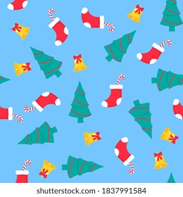Christmas and New Year seamless pattern, digital paper.
