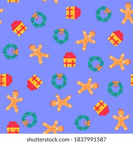 Christmas and New Year seamless pattern, digital paper.