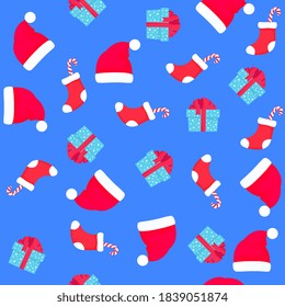 Christmas and New Year seamless pattern, digital paper.