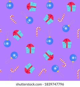 Christmas and New Year seamless pattern, digital paper.