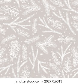 Christmas and New Year seamless pattern, vector xmas background