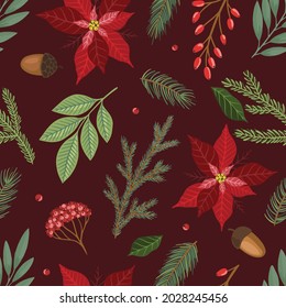 Navidad y Año Nuevo sin fisuras, fondo de navidad vectorial