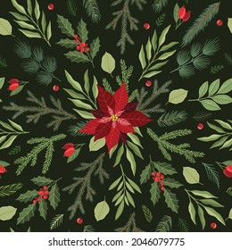 Navidad y Año Nuevo sin fisuras, fondo de navidad vectorial