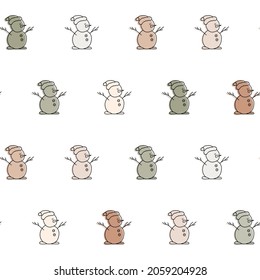 Navidad, año nuevo patrón sin costura, copos de nieve ilustración de línea. Iconos vectoriales de las vacaciones de invierno, la nieve de la temporada fría. Fiesta de la celebración blanco negro repetido fondo.