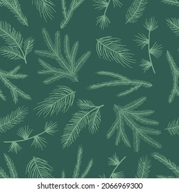 Christmas and New Year seamless pattern, vector xmas background