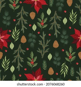 Navidad y Año Nuevo sin fisuras, fondo de navidad vectorial