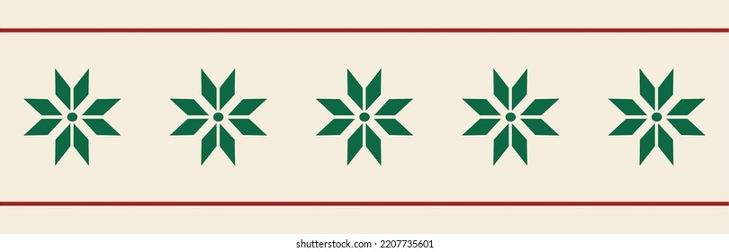 Christmas and New Year seamless pattern. Flat pattern with snowflakes. Winter theme. Seamless banner for printing.