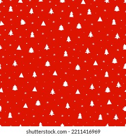 Christmas and New year, seamless pattern with Christmas trees, perfect for drawing on fabric, wrapping paper or interior decoration