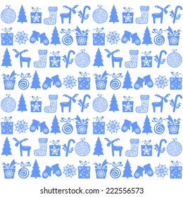 Christmas and New Year seamless pattern. Vector Illustration 