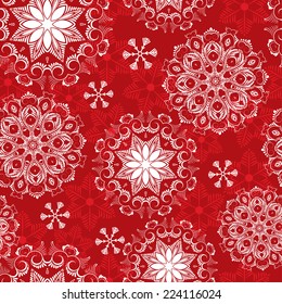 Christmas and New Year seamless pattern. Vector Illustration