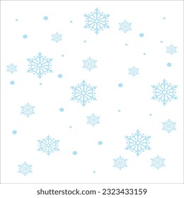 Navidad, año nuevo patrón sin costura, copos de nieve ilustración de línea. Iconos vectoriales de las vacaciones de invierno, la nieve de la temporada fría. Fiesta de la celebración blanco negro repetido fondo.