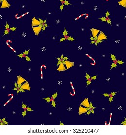 Christmas and New Year seamless pattern. Vector illustration