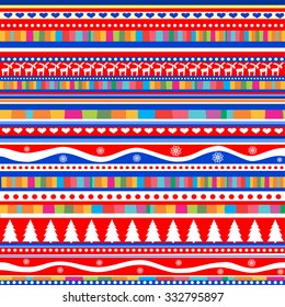 Christmas and New Year seamless pattern. Merry christmas wallpaper. Vector illustration 