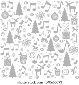 Christmas and New Year seamless pattern. Vector Illustration