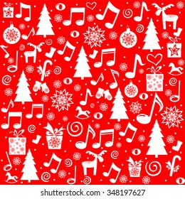Christmas and New Year seamless pattern. Vector Illustration 