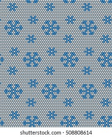 Christmas and New Year seamless pattern of beads