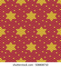 Christmas and New Year seamless pattern of beads
