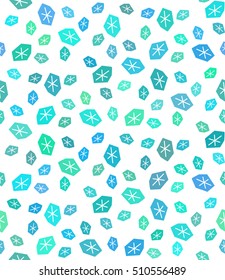 Christmas, New Year seamless pattern of stylized snowflakes, Naive retro style 1950s, print for wrapping gift paper, background, wallpaper, poster, banner, card, invitation, fabric, vector EPS 8