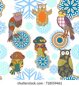 Christmas and New Year seamless Pattern, decorations and festive Background for Baby and Kid