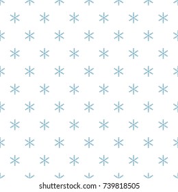 Christmas New Year seamless pattern with snowflakes. Holiday background. Snowflakes. Xmas winter blue decoration. Festive texture. Hand drawn vector illustration. Snow pattern. Wrapping gift paper.