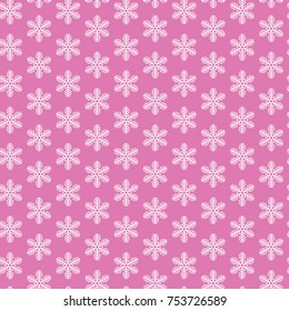 Christmas New Year seamless pattern with snowflakes. Holiday background. Snowflakes. Xmas winter trendy decoration. Festive texture. Hand drawn vector illustration. Snow pattern. Wrapping gift paper