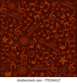 Christmas and New Year seamless pattern. Vector Illustration