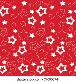 Christmas and New Year seamless pattern. Endless texture for wallpaper, web page background, wrapping paper and etc. Flat style.