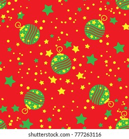 Christmas and New Year seamless pattern. Vector Illustration